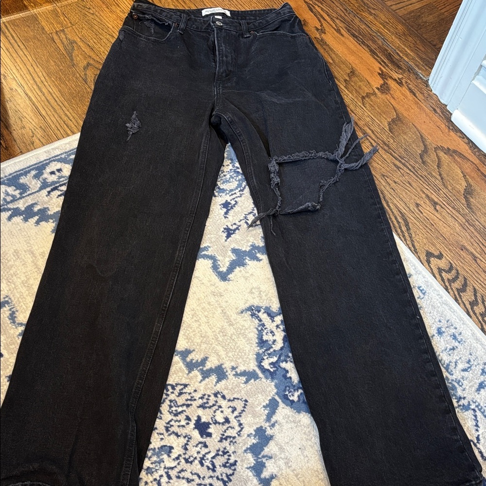 Abercrombie & Fitch Ripped Black Curve Love Jeans